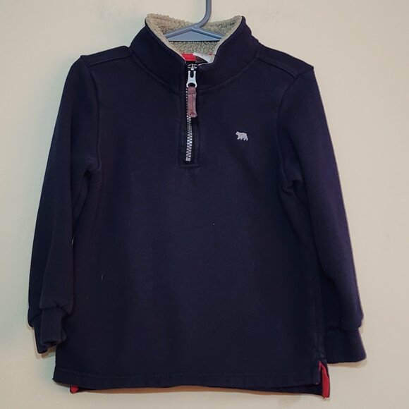 Carter's Toddler Boys Sherpa Long Sleeve Quarter-Zip Pullover Size 4T - Picture 1 of 5